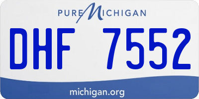 MI license plate DHF7552