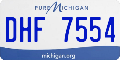 MI license plate DHF7554