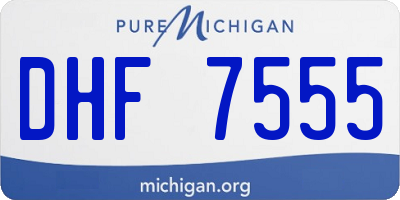MI license plate DHF7555