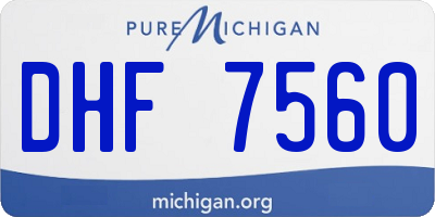 MI license plate DHF7560