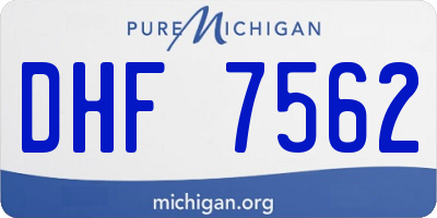 MI license plate DHF7562