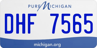 MI license plate DHF7565