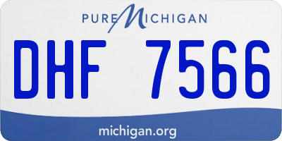 MI license plate DHF7566