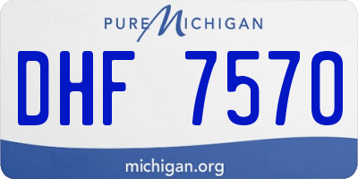 MI license plate DHF7570