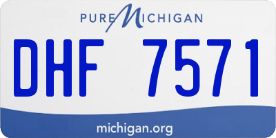 MI license plate DHF7571