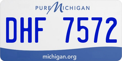 MI license plate DHF7572