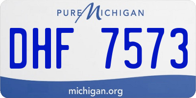 MI license plate DHF7573
