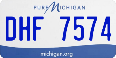 MI license plate DHF7574
