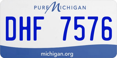 MI license plate DHF7576