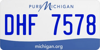 MI license plate DHF7578