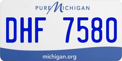 MI license plate DHF7580