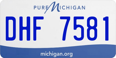 MI license plate DHF7581