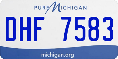 MI license plate DHF7583