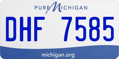 MI license plate DHF7585
