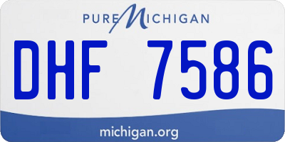 MI license plate DHF7586