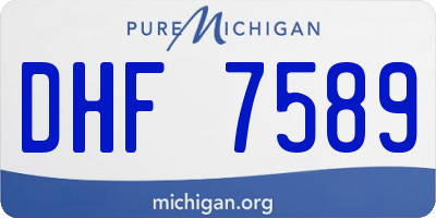 MI license plate DHF7589