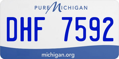 MI license plate DHF7592
