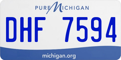 MI license plate DHF7594