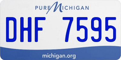 MI license plate DHF7595