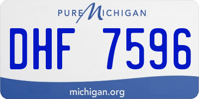 MI license plate DHF7596