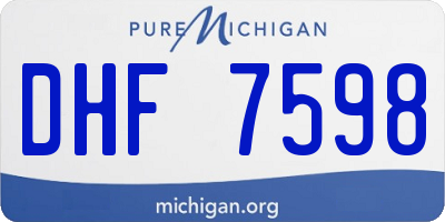 MI license plate DHF7598