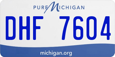 MI license plate DHF7604