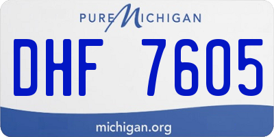 MI license plate DHF7605