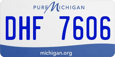 MI license plate DHF7606