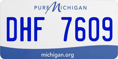 MI license plate DHF7609