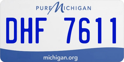 MI license plate DHF7611
