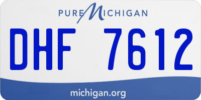 MI license plate DHF7612