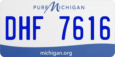 MI license plate DHF7616