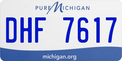 MI license plate DHF7617