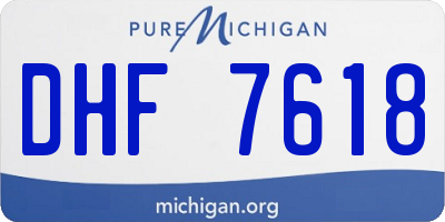 MI license plate DHF7618