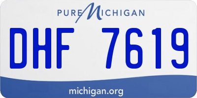 MI license plate DHF7619