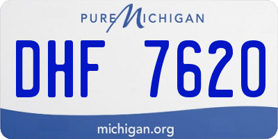 MI license plate DHF7620