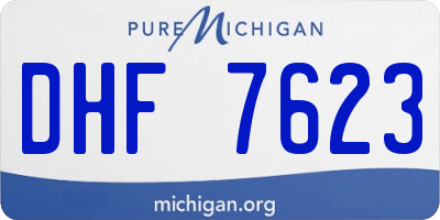 MI license plate DHF7623
