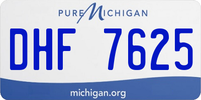 MI license plate DHF7625