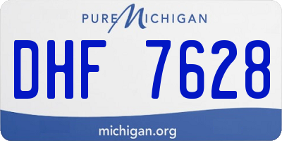 MI license plate DHF7628