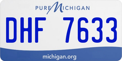 MI license plate DHF7633