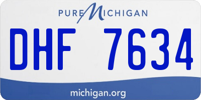 MI license plate DHF7634