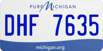 MI license plate DHF7635