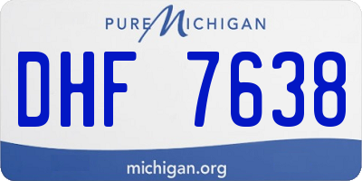 MI license plate DHF7638