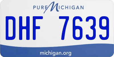 MI license plate DHF7639