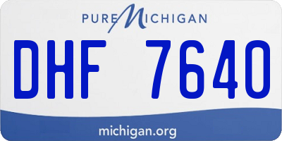 MI license plate DHF7640