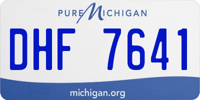 MI license plate DHF7641