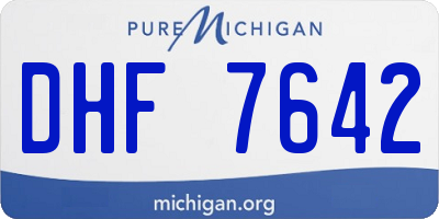 MI license plate DHF7642
