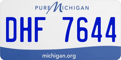 MI license plate DHF7644
