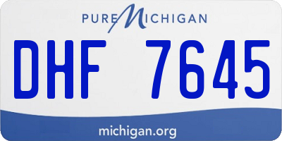 MI license plate DHF7645
