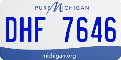 MI license plate DHF7646